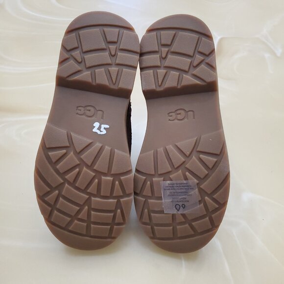 UGG Kids Chelham Weather Boot Walnut Suede Size 3 - Picture 10 of 12